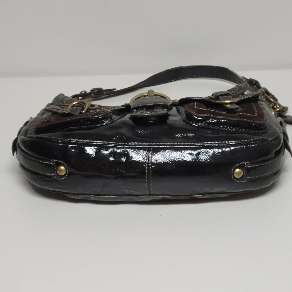 Coach Vintage Legacy Garcia Hobo Shoulder Bag Patent Brown Leather. - Picture 3 of 16